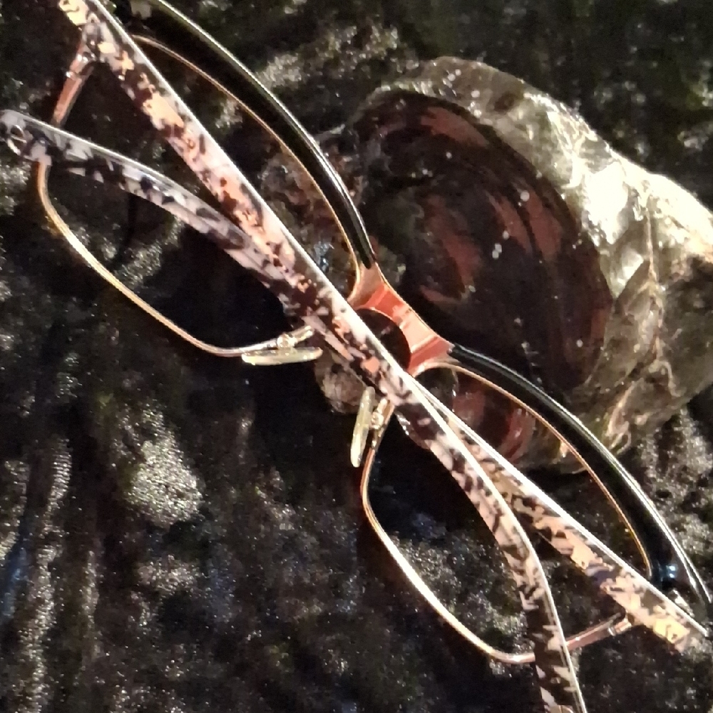 L.A.M.B. Black and Cream Glasses Fashion-Forward Accessories